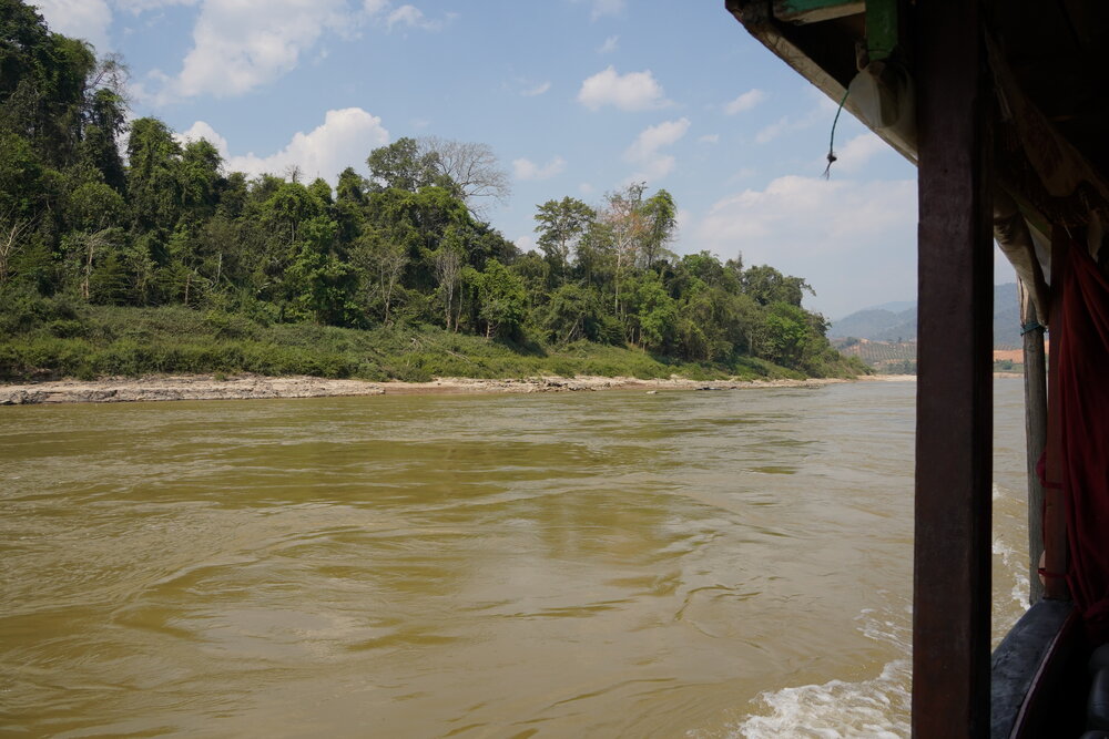 The view from the side of the slow boat.