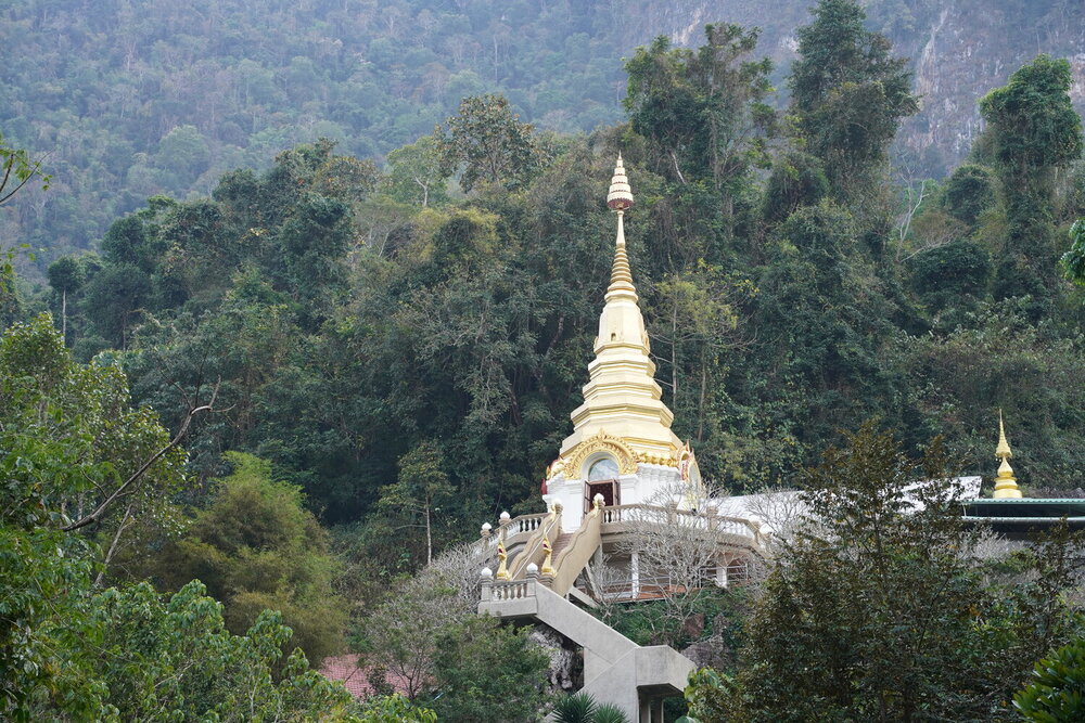 A temple on a mountain in Chiang Dao, north of Chiang Mai.